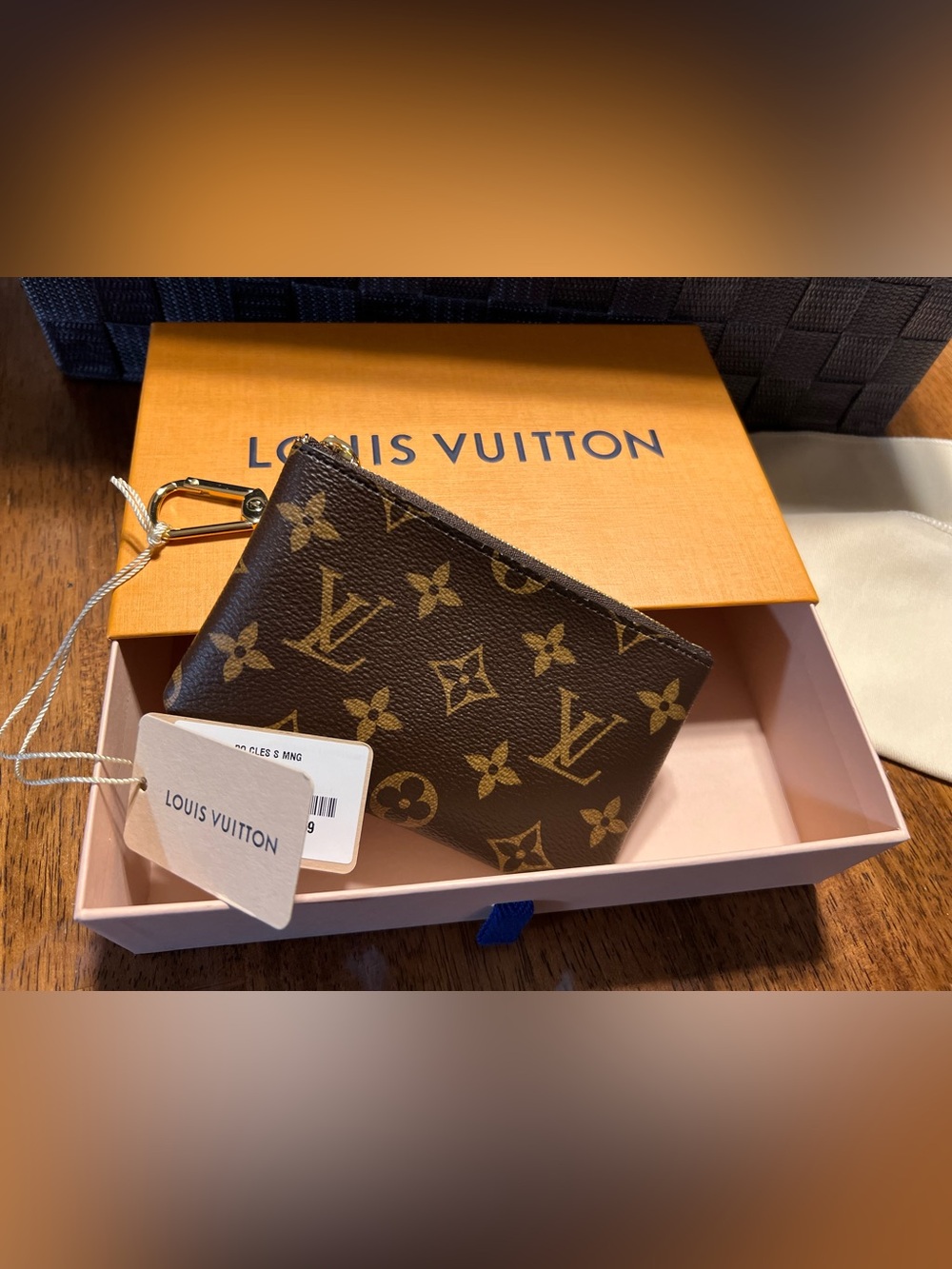 Louis Vuitton Monogram Canvas Zip Pouch in Brown and Gold - Picture 5 of 6